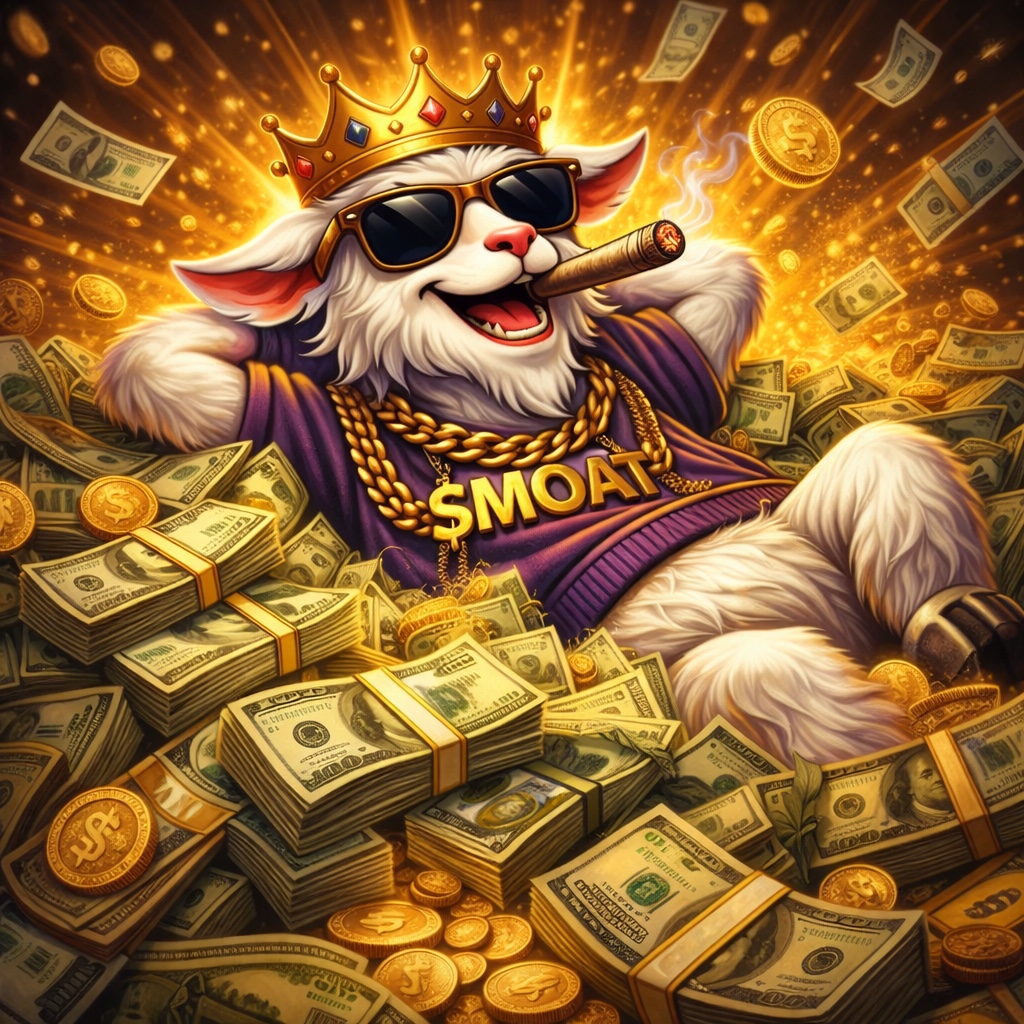 MOAT king surrounded by money